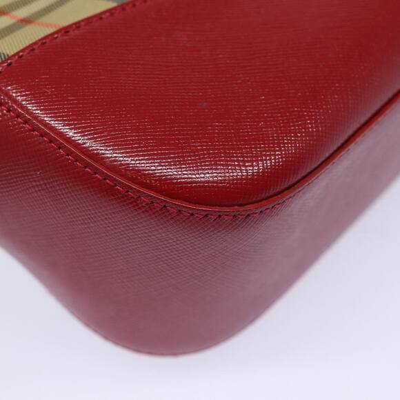 Burberry Nova Check Tote Bag Canvas Beige Red - Picture 15 of 16